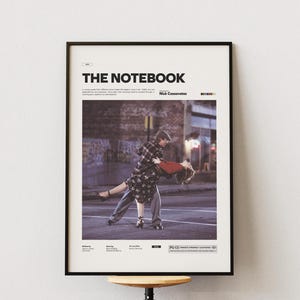 The Notebook Poster, Ryan Gosling and Rachel McAdams Poster, Nick Cassavetes Film The Notebook Print, Cult Movie Wall Art Idea, Gift for Her