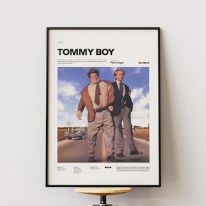 Tommy Boy Poster, 1995 Peter Segal Film Tommy Boy Print, Chris Farley Poster, David Spade Poster, Comedy Movie Wall Art Idea