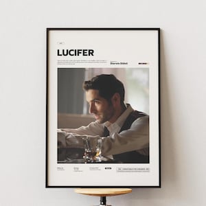 Lucifer Poster, Tom Ellis Poster, Tom Kapinos Tv Series Lucifer Print, Lucifer Morningstar Print, Movie Wall Decor, Gift Wall Art