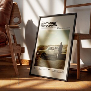 No Country for Old Men Poster, Alternative Movie Art, Coen Brothers Film Print, Neo-Western Thriller Decor,  Cinematic Room Decor