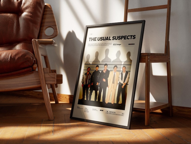 The Usual Suspects Poster, Kevin Spacey and Gabriel Byrne Poster, Bryan Singer's Cult Movie The Usual Suspects Print, Keyser Söze Poster