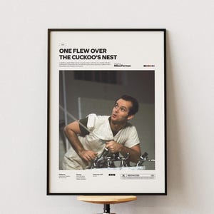 Einer flog über das Kuckucksnest Poster, Jack Nicholson Poster, Kultfilm Druck, Kinetische Wanddekoration, Miloš Forman Filmposter