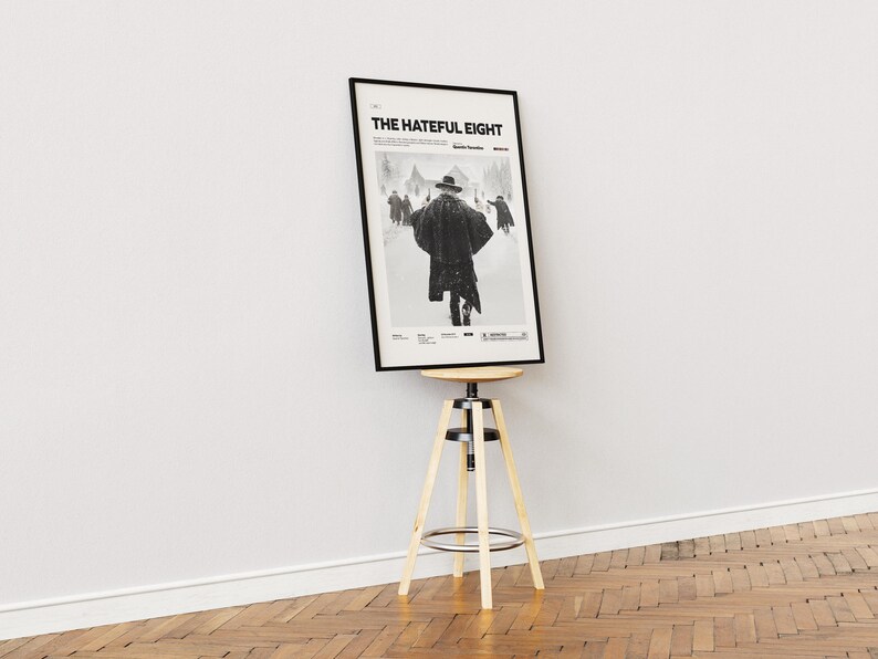 The Hateful Eight Poster, Quentin Tarantino Film Poster, Samuel L. Jackson and Kurt Russell are in The Hateful Eight Print, Movie Wall Art