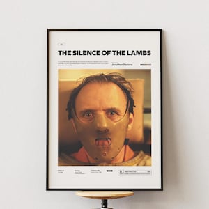 The Silence of the Lambs Poster, Anthony Hopkins as Hannibal Lecter Poster, Alternative The Silence of the Lambs Print, Movie Wall Art Idea