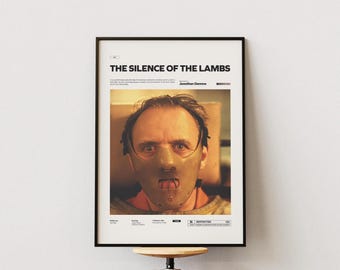 The Silence of the Lambs Poster, Anthony Hopkins as Hannibal Lecter Poster, Alternative The Silence of the Lambs Print, Movie Wall Art Idea