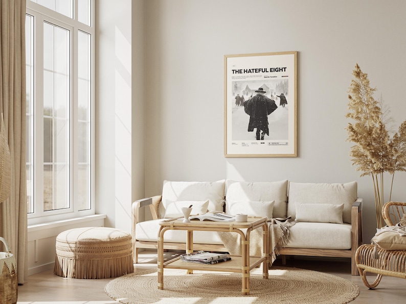 The Hateful Eight Poster, Quentin Tarantino Film Poster, Samuel L. Jackson and Kurt Russell are in The Hateful Eight Print, Movie Wall Art