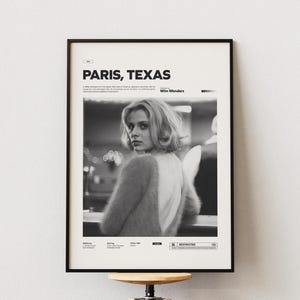 Póster de París, Texas, póster de Nastassja Kinski, póster alternativo de la película París, Texas, póster de película de culto, impresión digital, decoración cinematográfica