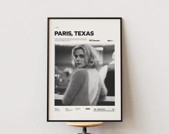 Paris, Texas Poster, Nastassja Kinski Poster, Cult Movie Print, Digital Download Available, Cinematic Decor