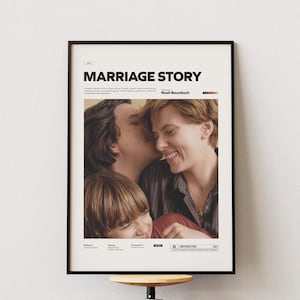 Marriage Story Poster, Adam Drive Poster, Scarlett Johansson Poster, Digitaldruck Filmplakat, Marriage Story Print, Film Wand Dekor Idee