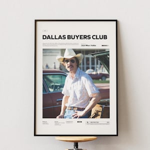"Dallas Buyers Club Film Poster, Mattehes McConaughey und Jared Leto in der Hauptrolle ""Dallas Buyers Club"" Druck, Alternatives Filmplakat."