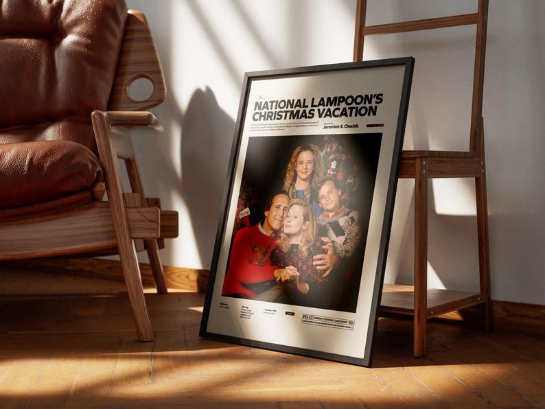 National Lampoon’s Christmas Vacation Poster, Chevy Chase Movie, Christmas Film Poster