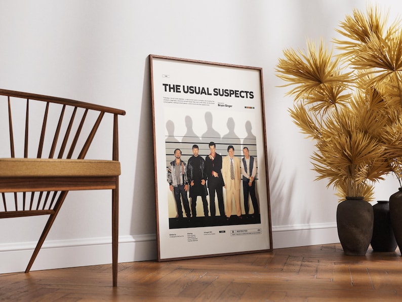 The Usual Suspects Poster, Kevin Spacey and Gabriel Byrne Poster, Bryan Singer's Cult Movie The Usual Suspects Print, Keyser Söze Poster