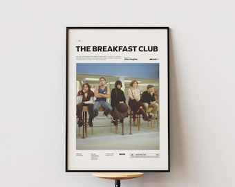 Póster de El club de los cinco, impresión de la película John Hughes de 1985, póster de Emilio Estévez, película de Molly Ringwald