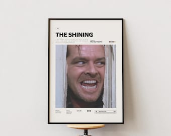 The Shining Poster, Jack Nicholson Poster in The Shining, Stanley Kubrick Film Print, Cinematic Wall Decor, Movie Wall Art, Horror Movie Art