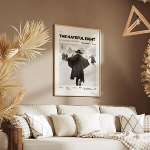 The Hateful Eight Poster, Quentin Tarantino Film Poster, Samuel L. Jackson and Kurt Russell are in The Hateful Eight Print, Movie Wall Art
