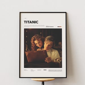 Póster de la película Titanic, collage de pósters de películas alternativas, póster impreso de la película Titanic de James Cameron, póster de Leonardo DiCaprio y Kate Winslet