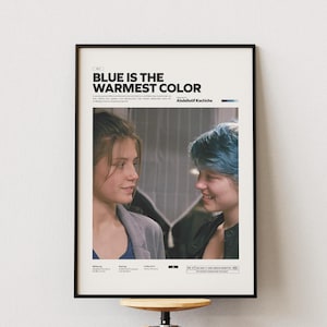 Blau ist die wärmste Farbe Fim Poster, Adèle Exarchopoulos und Léa Seydoux Poster, Alternative Filmplakat, Blau ist die wärmste Farbe Druck
