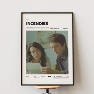 Incendies Film Poster, Denis Villeneuve&#39;s Incendies Alternative Poster Print, Oscar Nominated Film Print, Cinematic Room Decor Idea
