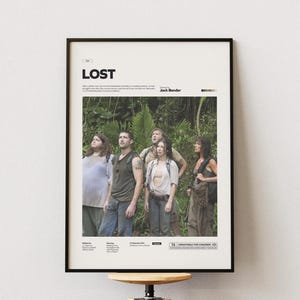 Póster de Lost, Matthew Fox y Evangeline Lilly en Lost, póster impreso de la serie Lost, idea de decoración de pared cinematográfica, arte mural de Lost