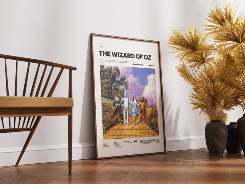 The Wizard of Oz Poster, Victor Fleming1939 Film The Wizard of Oz Print Poster, Judy Garland Poster, Iconic Movie Print, Cinematic Wall Art