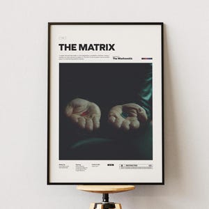 Das Matrix Poster, Keanu Reeves und Laurence Fishburne The Pills Poster, Filmische Wanddekoration, Die Matrix Poster Druck Wandkunst