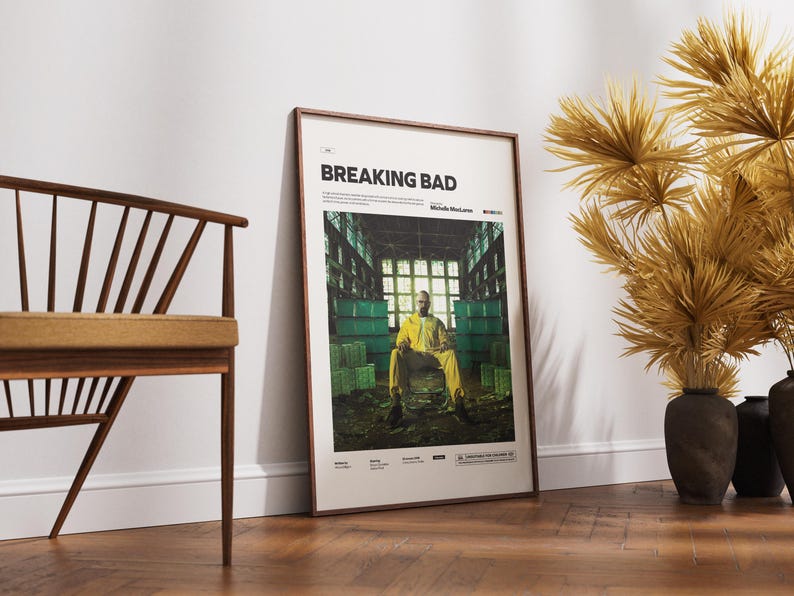 Breaking Bad Poster, Bryan Cranston Poster, Popular TV Series Breaking Bad Poster Print, Cinematic Wall Decor, Gift Wall Art Idea