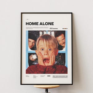 Home Alone Poster, Macaulay Culkin Poster, Christmas Movie Poster Print, Chris Columbus Film Home Alone Print, Gift for Christmas Idea