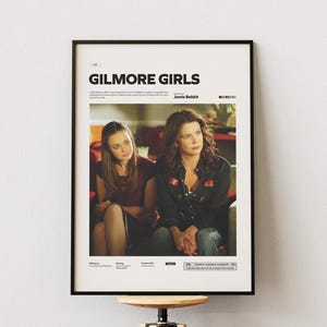 Póster de Gilmore Girls, póster de Lauren Graham y Alexis Bledel, póster alternativo de Gilmore Girls, idea de arte mural de series famosas