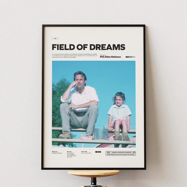 Field of Dreams Poster, Kevin Costner Poster, Phil Alden Robinson Film Field of Dreams Print, Sports Movie Wall Decor Idea