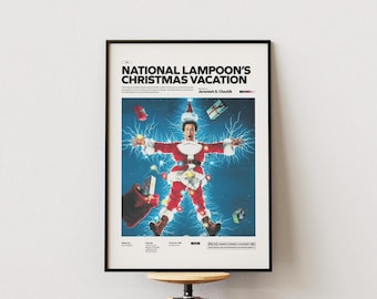 National Lampoon’s Christmas Vacation Poster, Chevy Chase Poster, Christmas Film Poster, Gift Wall Art Idea