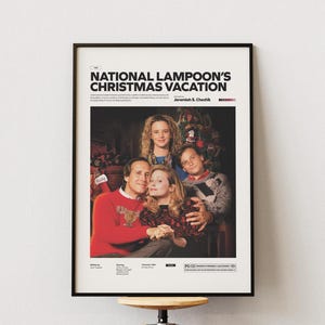 National Lampoon’s Christmas Vacation Poster, Chevy Chase Movie, Christmas Film Poster