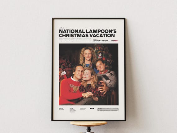 National Lampoon’s Christmas Vacation Poster, Chevy Chase Movie, Christmas Film Poster