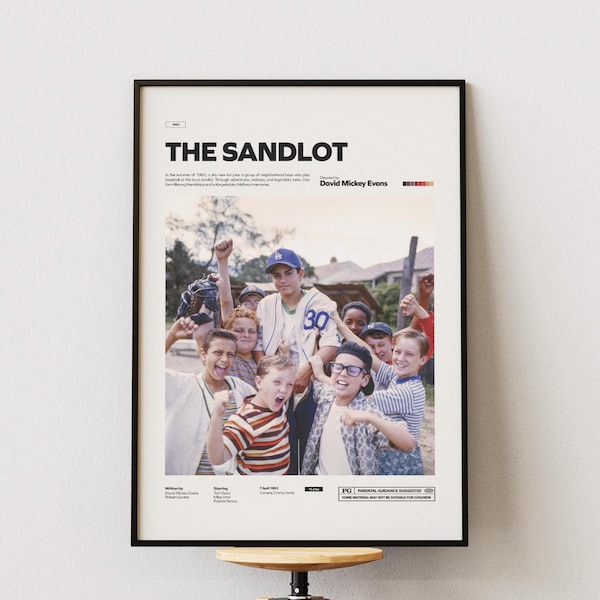 The Sandlot Poster, Childhood Time Movie Poster, David Mickey Evans Film Print, Kids Room Decor