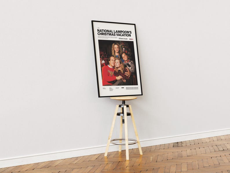 National Lampoon’s Christmas Vacation Poster, Chevy Chase Movie, Christmas Film Poster