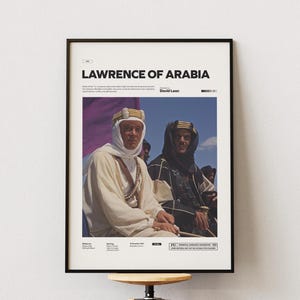 Lawrence of Arabia Poster, David Lean&#39;s Cult Movie Poster, Peter O&#39;Toole Poster, Lawrence of Arabia Print, Movie Wall Art Idea