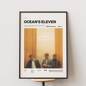 Ocean's Eleven Film Poster, Alternative Film Poster Druck, Ocean's Eleven Film Poster Druck, Steven Soderberghs Film Druck Wandkunst