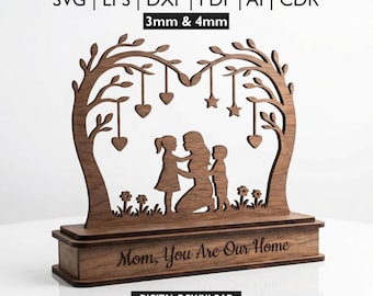 Mom Laser Cut Tree Of Life SVG Laser Cut Files, Celtic Family Tree Art, Family Tree Laser Cut, Christmas Home Decor, Family Tree Roots SVG,