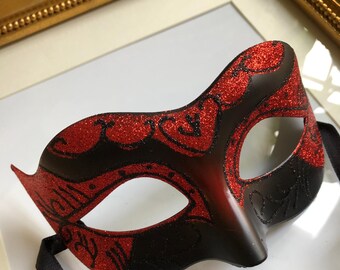 Maschera Veneziana Nera Per Feste - Design Elegante Con Nastro Regolabile - Foto 7