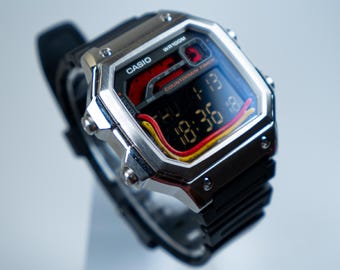 Casio WS1600 “Timebomb” Mod – Stainless Steel Bezel + Negative Display