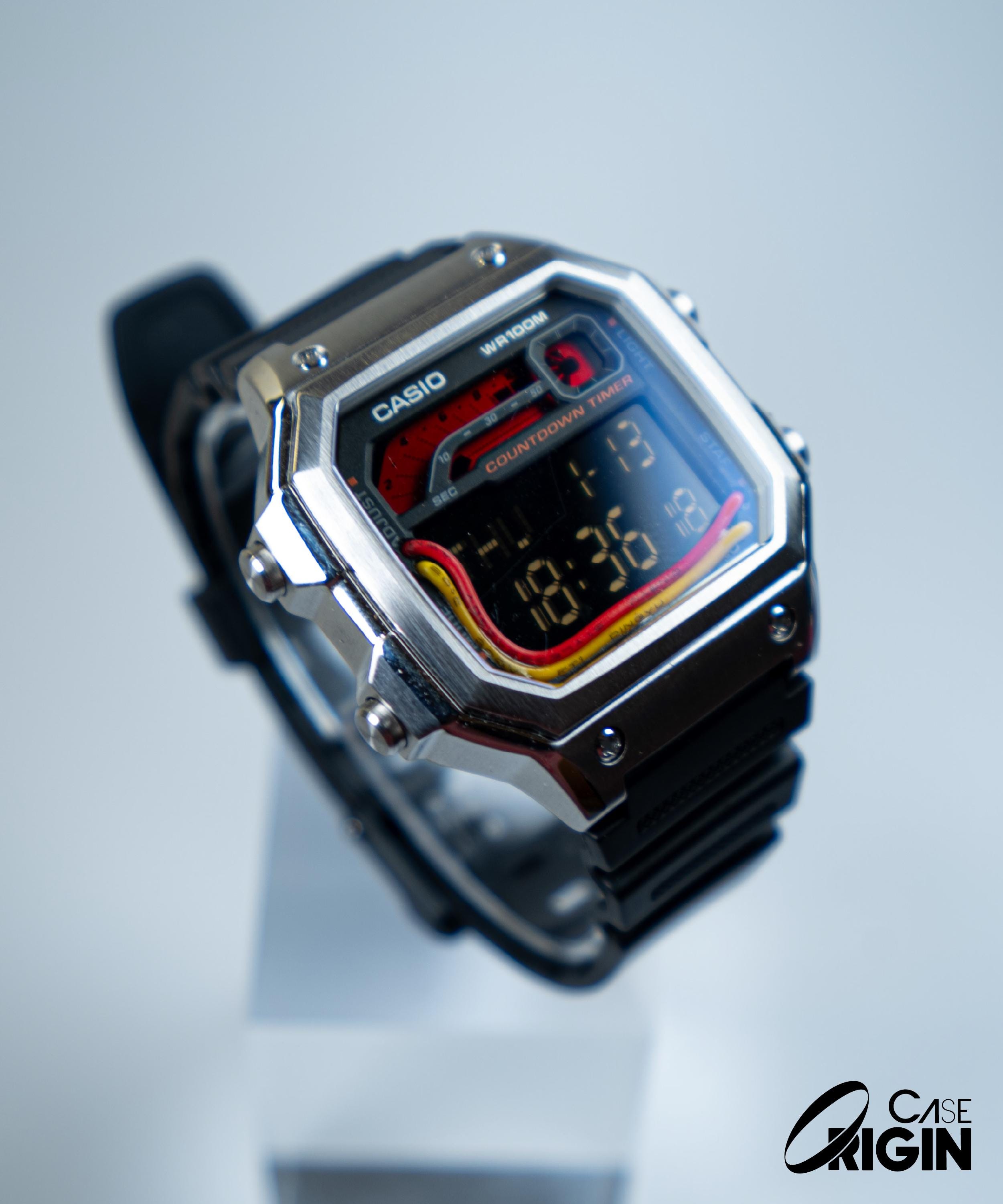 Casio WS1600 “timebomb” Mod – Stainless Steel Bezel + Negative
