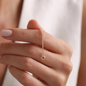14K Solid Gold Extender Chain: Adjustable Necklace or Bracelet Extension