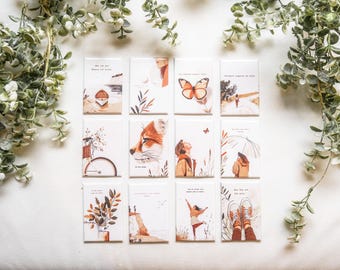 Everyday Magnet Set – Boho Self Love & Mindfulness Magnets | Positive Affirmation Fridge Magnets | Valentine's Gift for Her