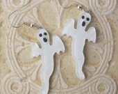 Ghost Ohrringe, dichroitische & weiße Fused Glass - DGE 316