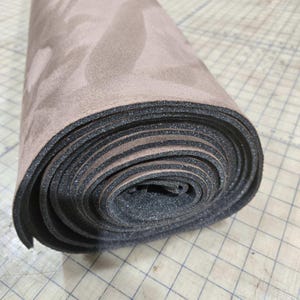 Brown Suede Foam Back Fabric, Stretchable Upholstery Fabric For Cars, Automotive Fabric, Car Headliner Fabric, Truck Interior Fabric