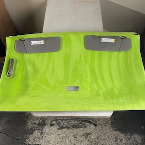 Lime Green Stretch Suede Foam Backed Headliner Fabric, Suede Truck Upholstery,Automotive Fabric, Luxury Car Fabric Car Interior Fabric