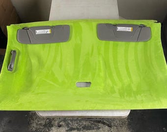 Lime Green Stretch Suede Foam Backed Headliner Fabric, Suede Truck Upholstery,Automotive Fabric, Luxury Car Fabric Car Interior Fabric
