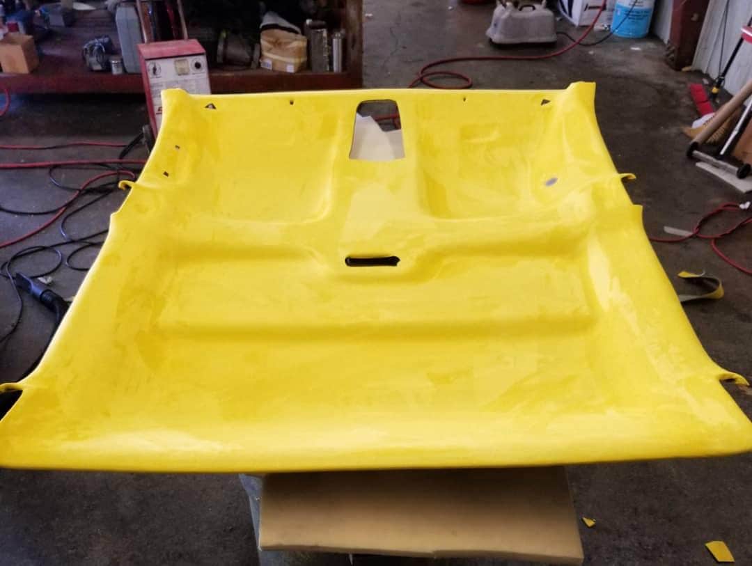 Yellow Suede Headliner Fabric, Stretch Suede Headliner Fabric Foam Back, Stretch Fabric for Cars, Upholstery Fabric, Outdoor Fabric, Truck