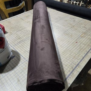 Chocolate Suede Headliner Foam Back Fabric, Stretch Upholstery Fabric, Automotive Fabric, Luxury Car Fabric, Truck Interior Fabric