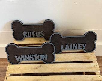 Personalisierte Hundeknochen Namen Zeichen SVG | Zwinger Dekor (Digitaler Download)