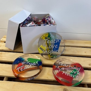 Teacher Coaster | Teacher Paper Weight | Teacher Appreciation Gift | Teacher Must Have | Paper Weight | Custom Teacher Gift